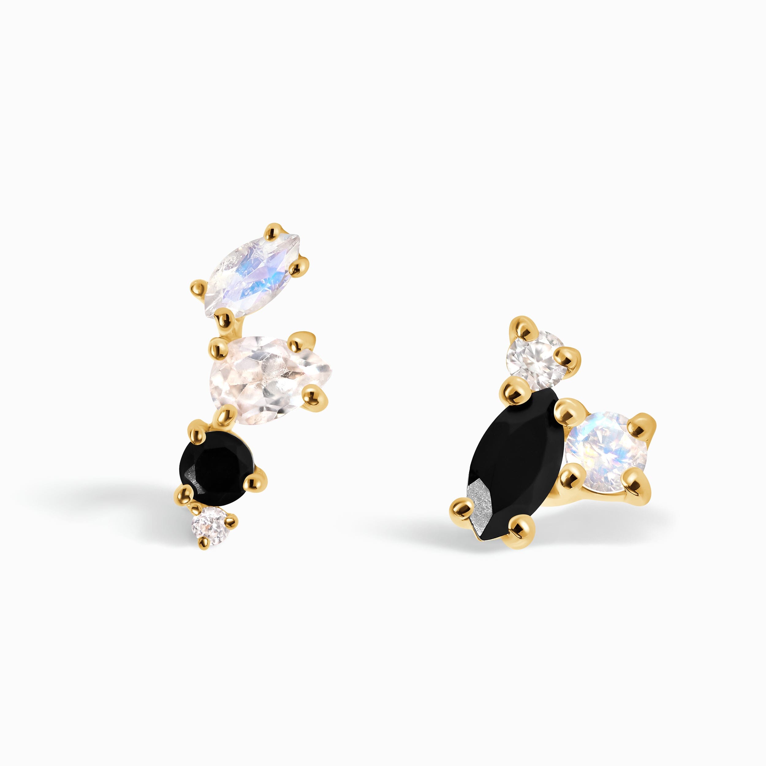 Moonstone Black Onyx Earrings - Aerial Climbers、mySite、hinf8tx79