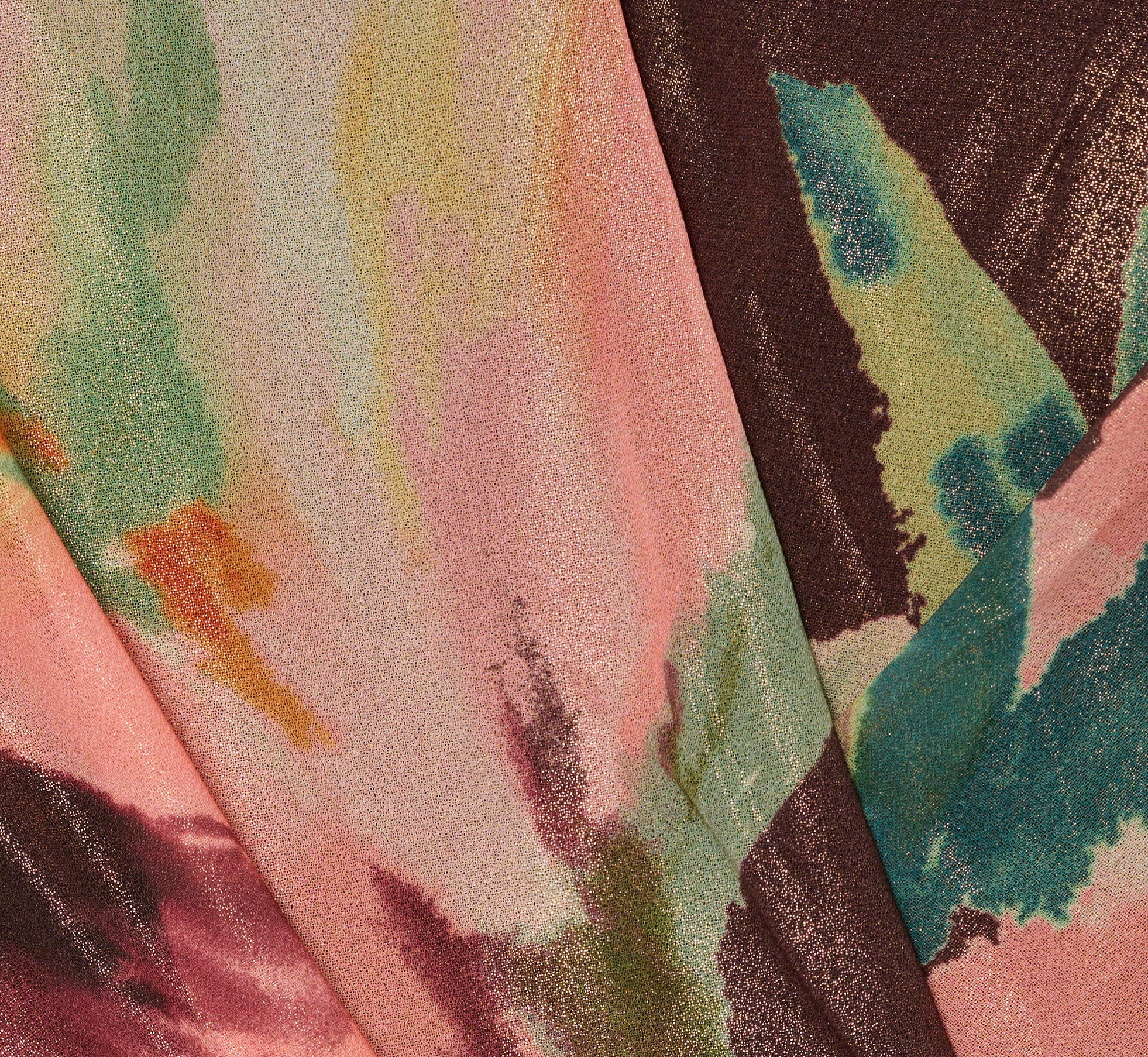 Plus Size Flutter Sleeve High Low Midi Wrap Dress In Brown Multi、mySite、solidvoid