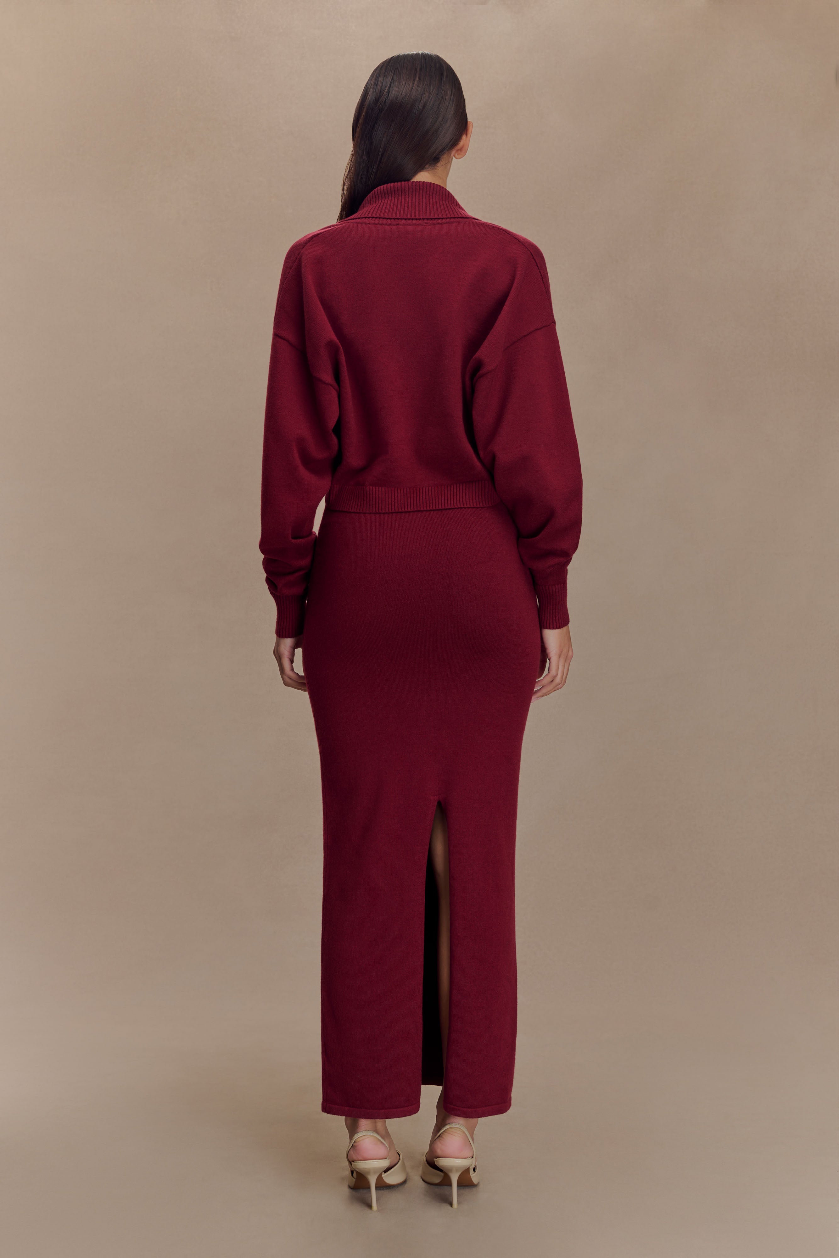 Kingston Knit Maxi Dress - Merlot、mySite、solidvoid