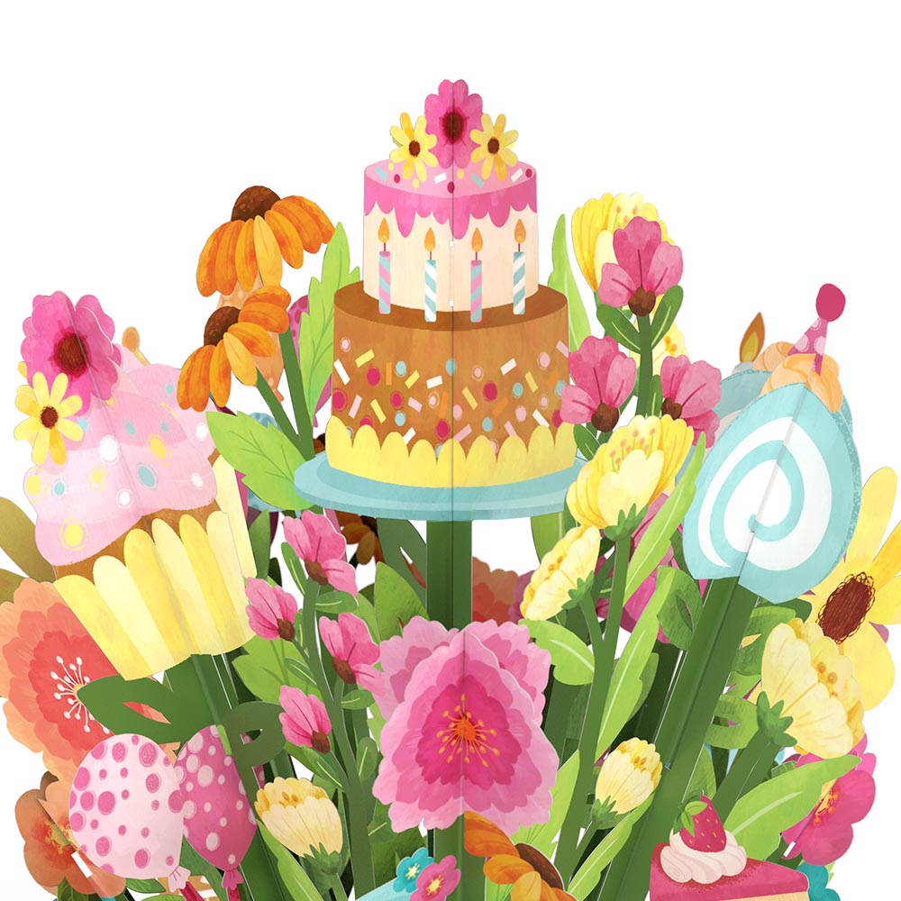 Wishing You a Happy Birthday Pop-Up Card & Bouquet Bundle、mySite、solidvoid