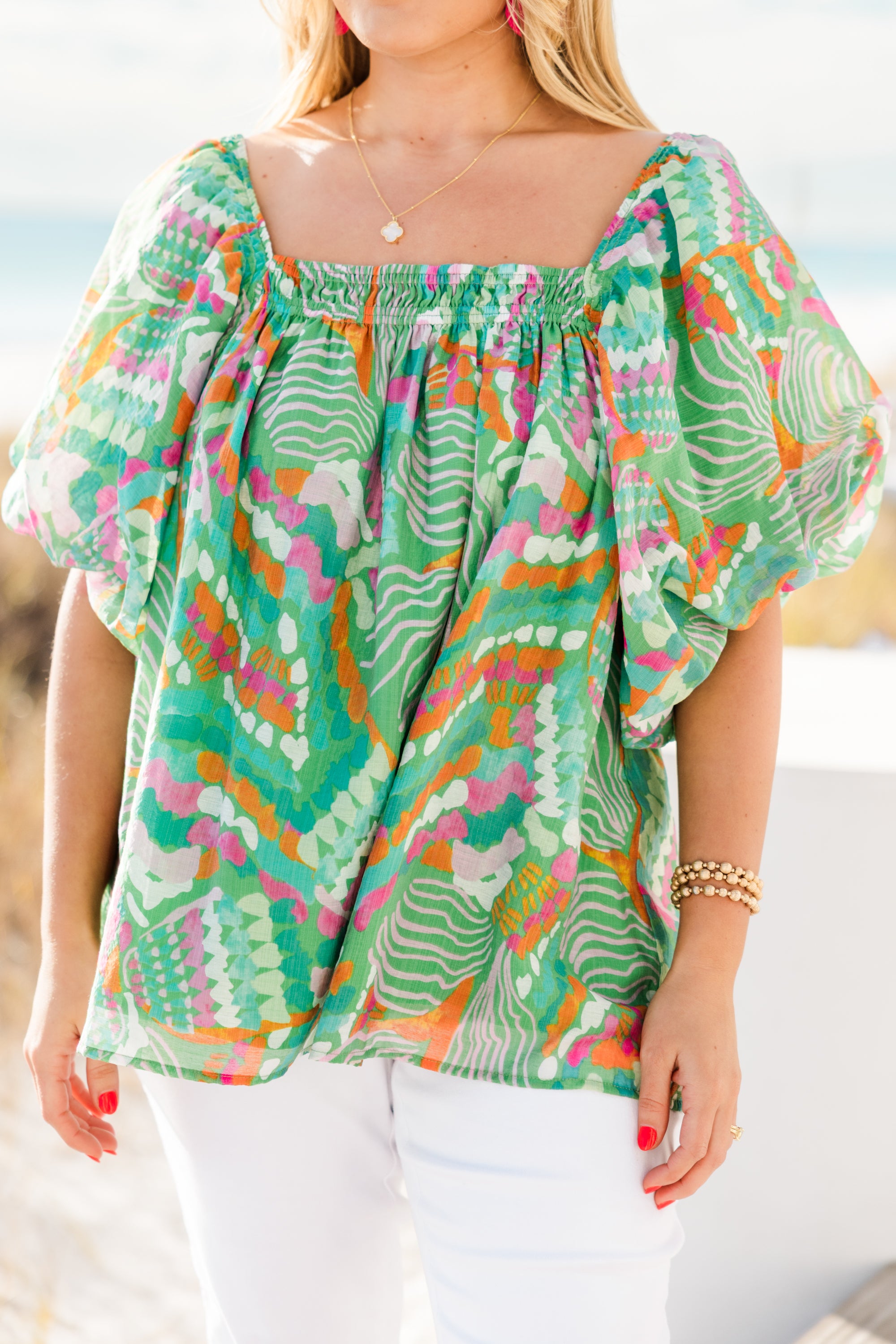  Cozy Love Top, Green Tropical、mySite、justintrudeaud