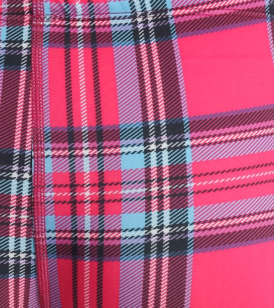 Illusions Pink Plaid Love and Happiness Jammer Swimsuit、mySite、noshort