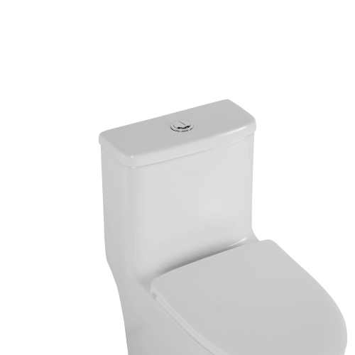 1.1/1.6 GPF Elongated Comfort Height Floor Mounted One-Piece Toilet, CUPC Certified, WaterSense Cetified, Ceramic, White Color, Soft Close Seat、、xpatfood