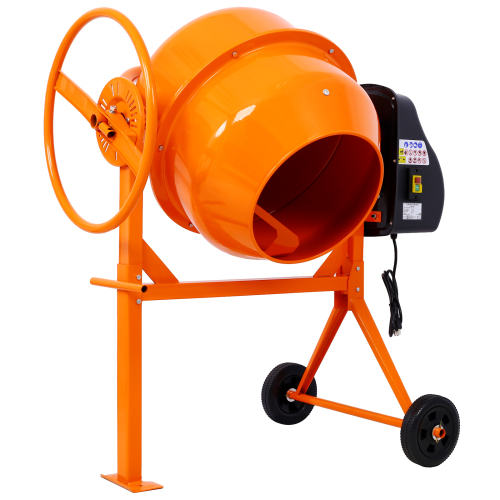 Cement Mixer,5 Cu. Ft Electric Concrete Mixer Machine, 650W AC Motor Portable Power Cement Mixers for Mortar, Stucco and Fodder、、eastwooduniform