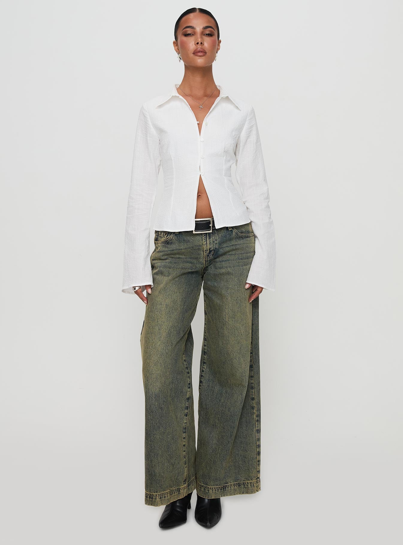 Foxley Long Sleeve Top White、mySite、solidvoid