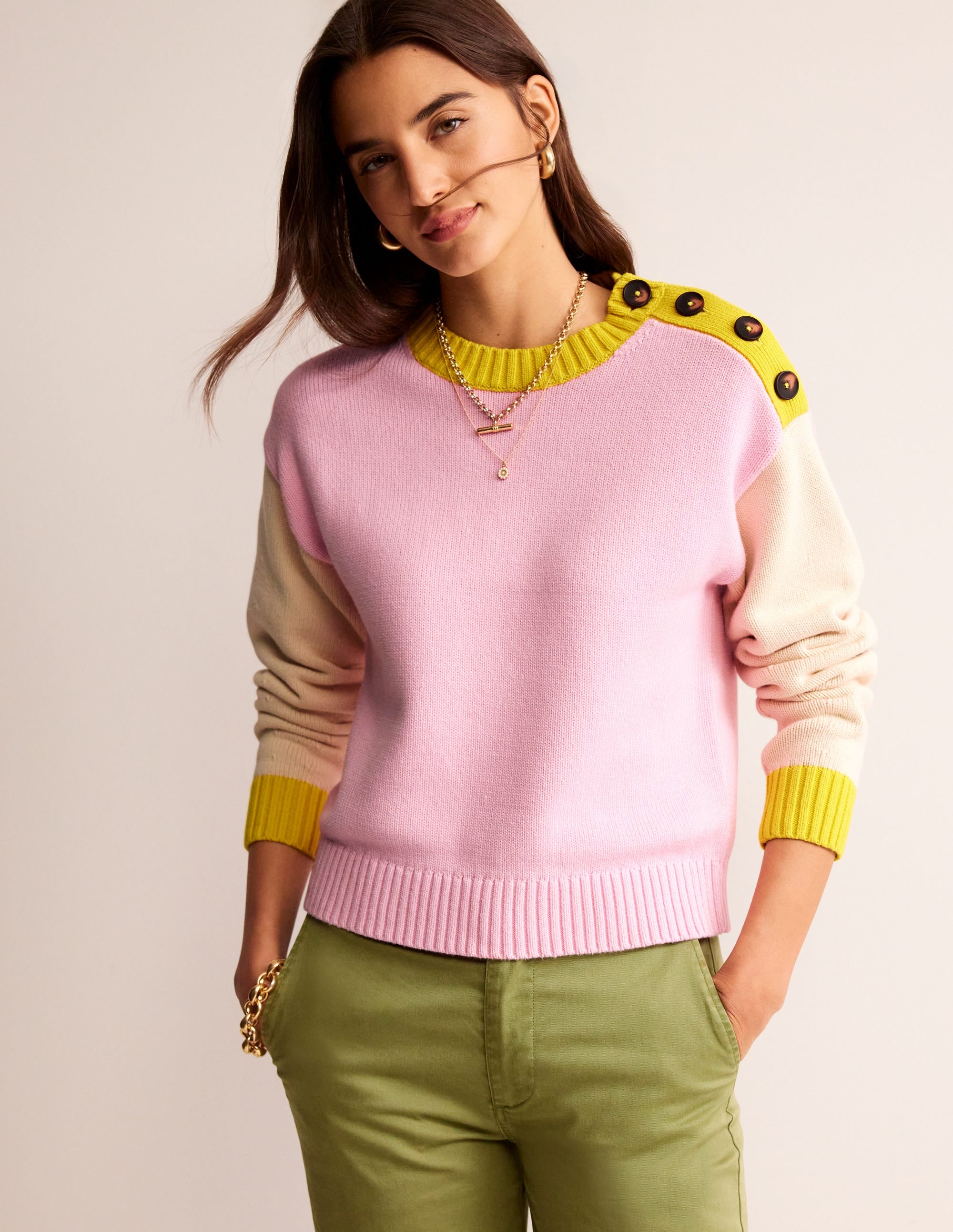  Hotch Potch Cotton Jumper-Blossom Pink, Warm Ivory、mySite、ashleygrahame