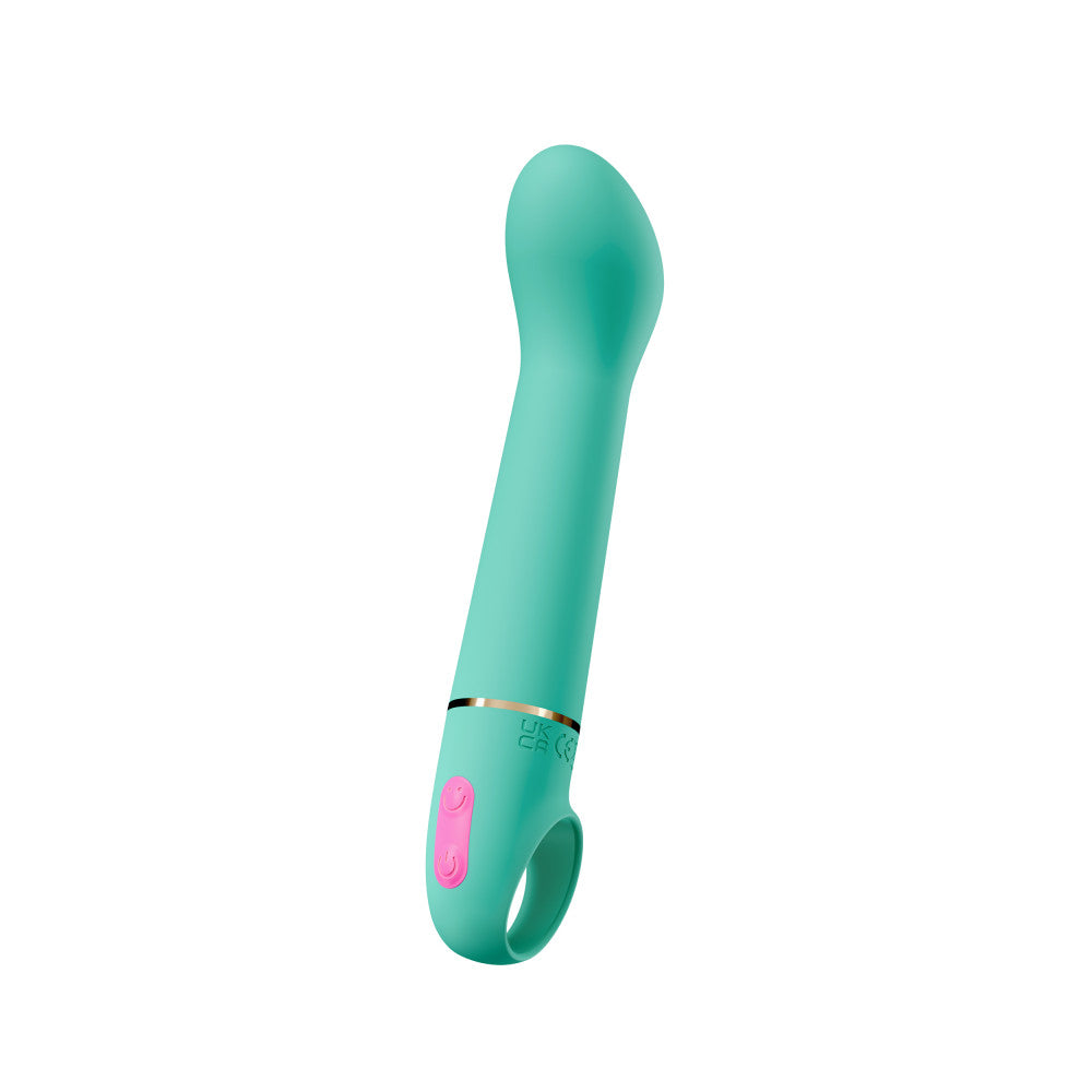 Aria by Blush® | Flirty AF 7 Inch Silicone Vibrator – Rechargeable Clitoral & G-Spot Stimulator – In Teal、mySite、bottomscart