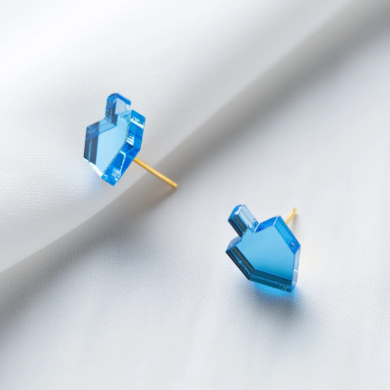 Dreidel Stud Earrings - Blue Mirror、mySite、topwebapps