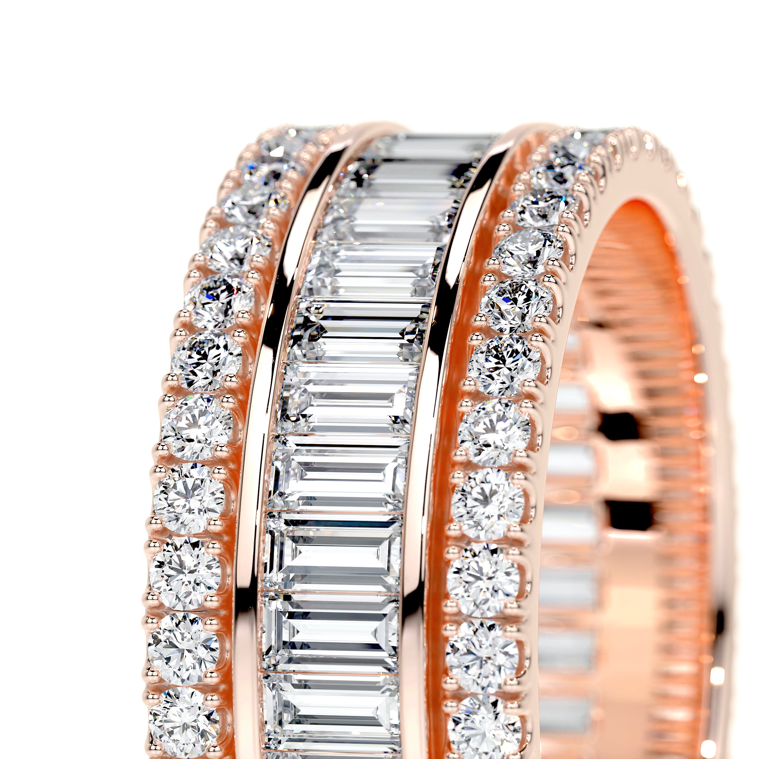 Paige Lab Grown Eternity Wedding Ring (4 Carat) -14K Rose Gold、mySite、hinf8tx79