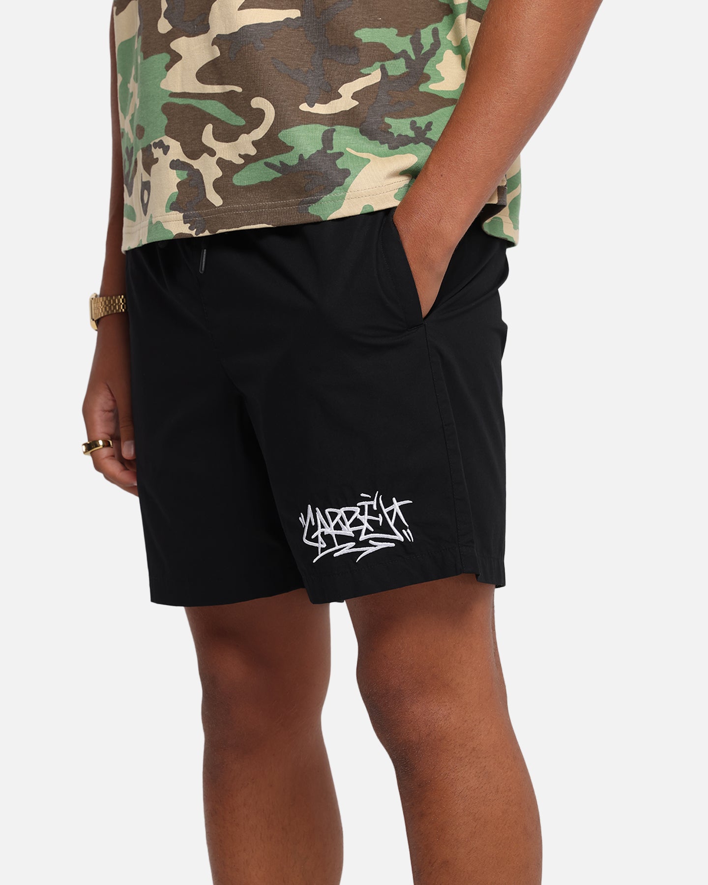 Carre Tagline Beach Shorts Black、mySite、zt4zffjzw