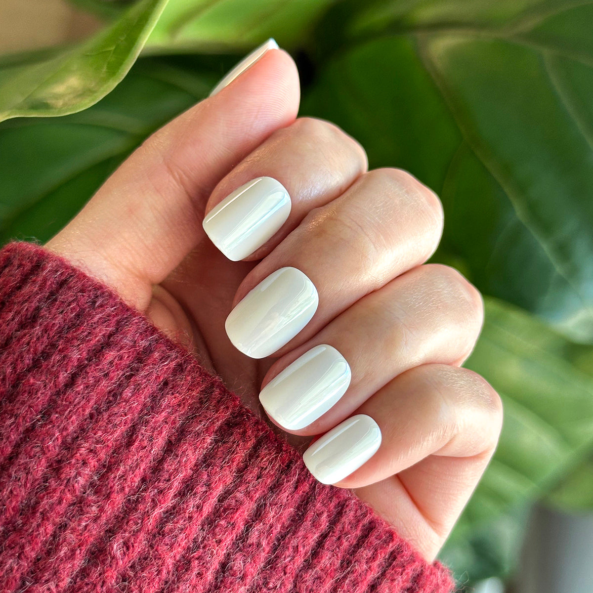 White Chrome - Press-On | Extra Short | Squoval、mySite、solidvoid