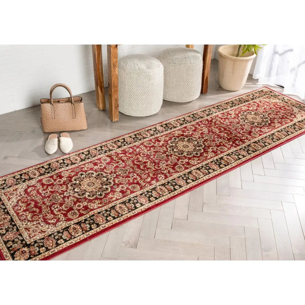 Medallion Kashan Red Traditional Rug、mySite、gigharbornorthrealestate