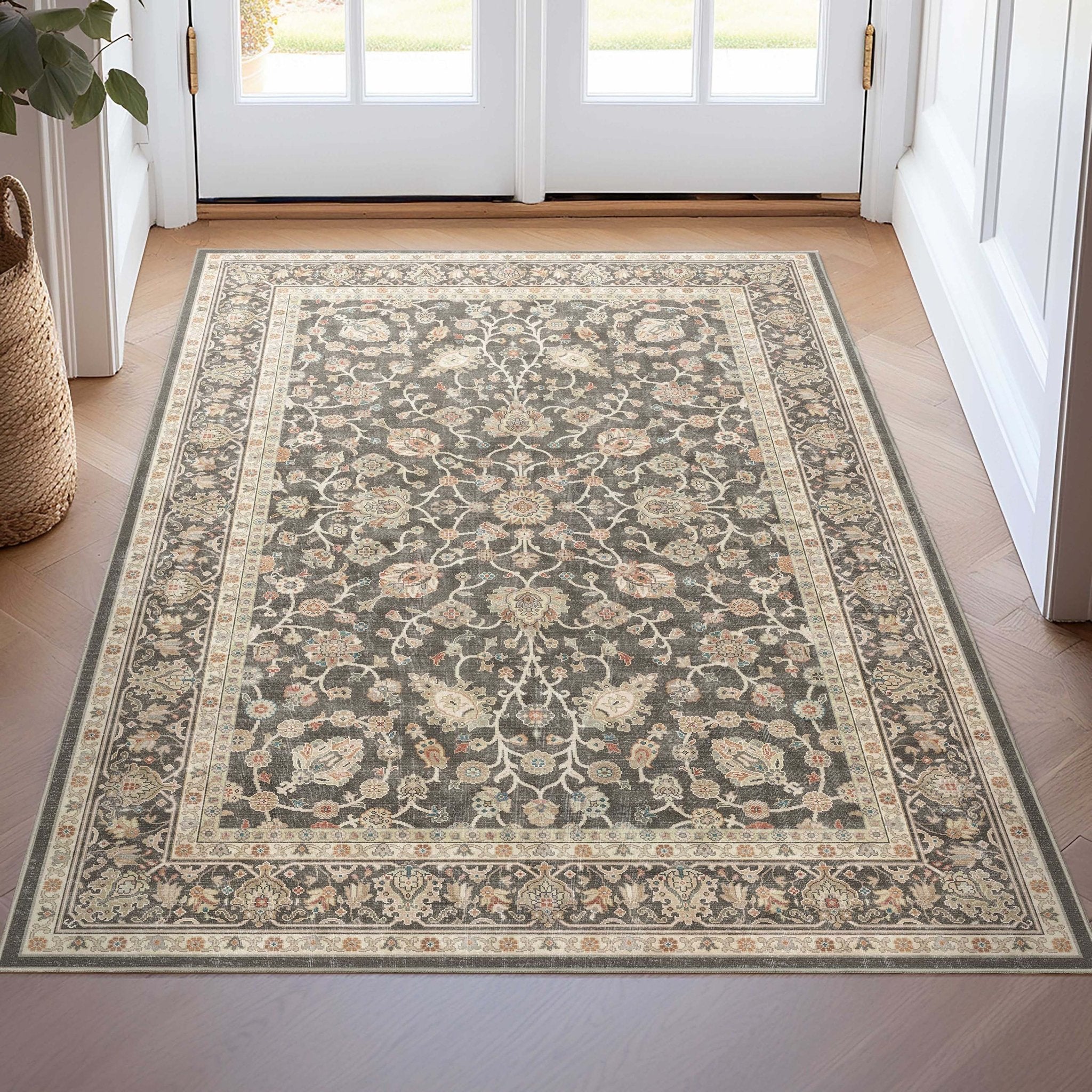 Rome Vintage Oriental Floral Flat-Weave Rug、mySite、gigharbornorthrealestate