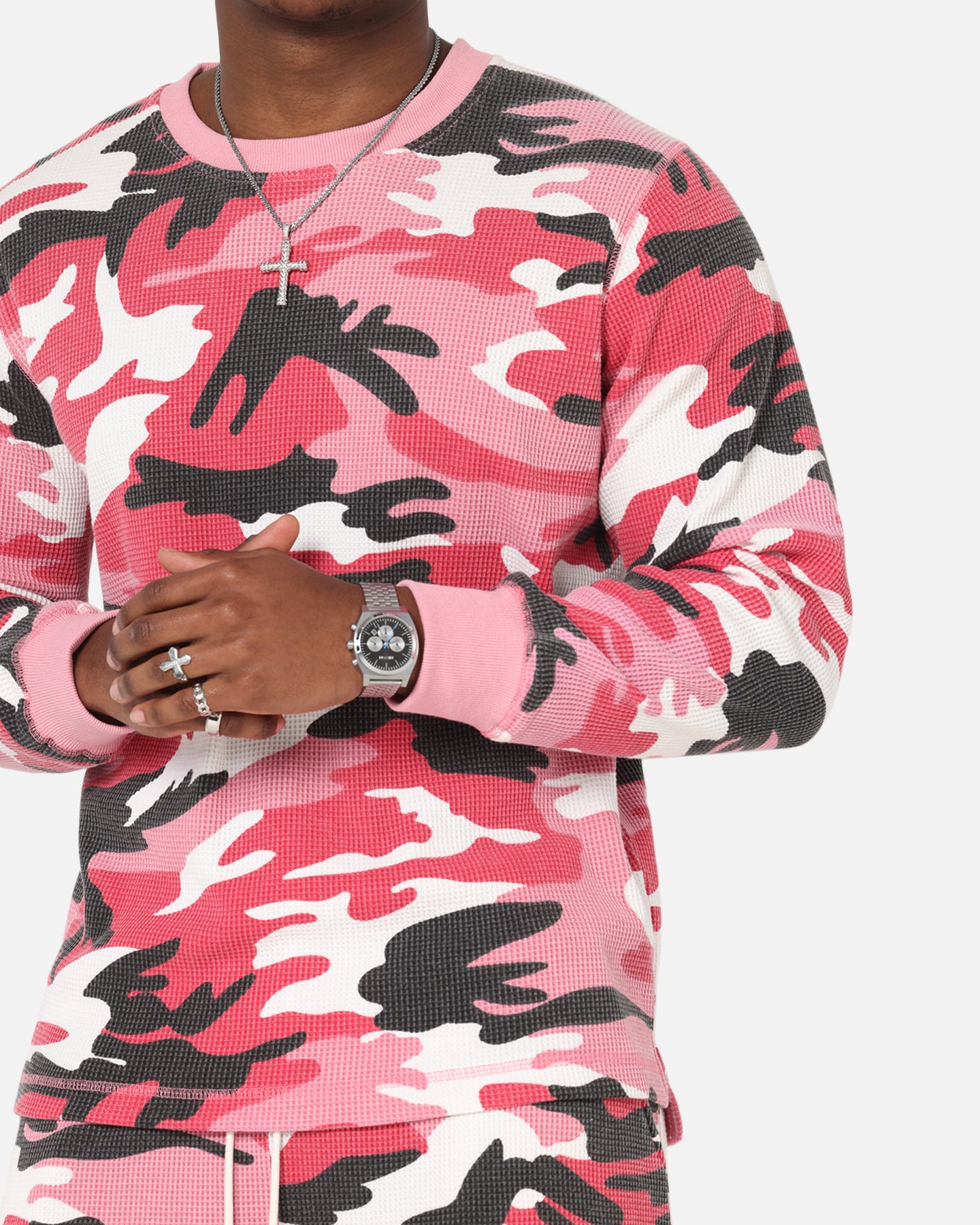 XXIII Printed Thermal Long Sleeve T-Shirt Pink Camo、mySite、zt4zffjzw