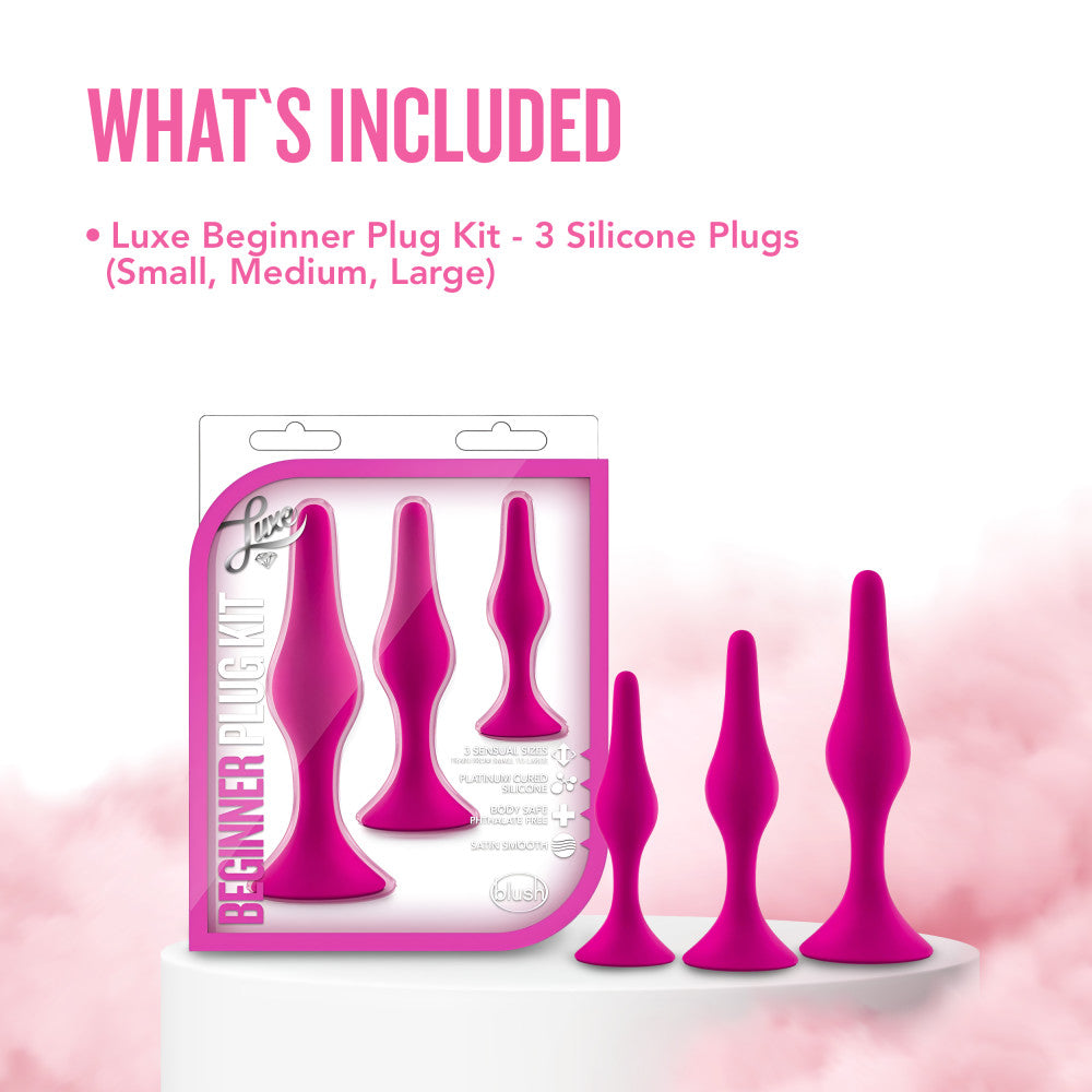 Luxe By Blush® | Beginner Kit Pink Anal Plug With Suction Cup Base、mySite、bottomscart