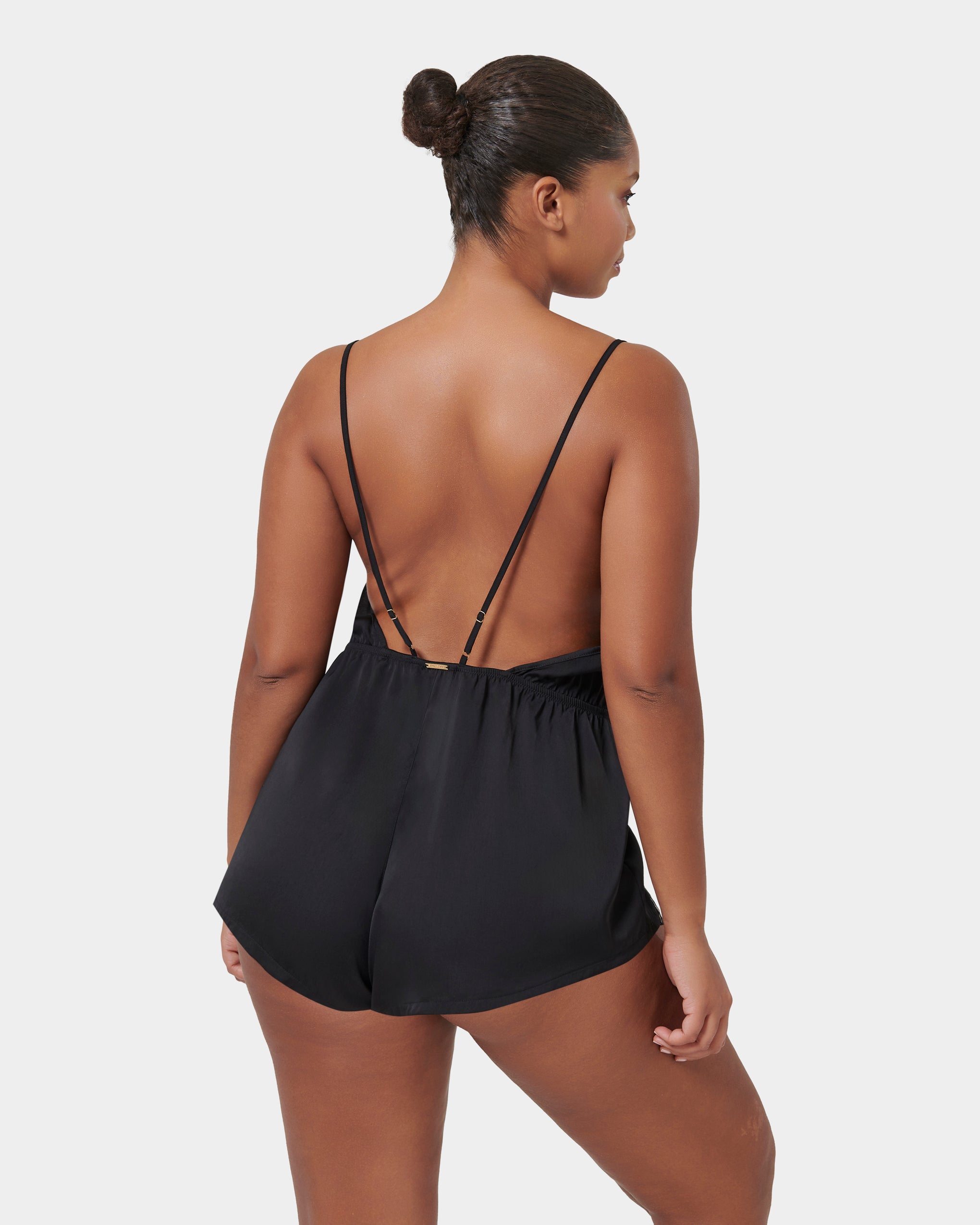 Genevieve Luxury Satin Teddy Black/Sheer、mySite、bengalsvssteelers