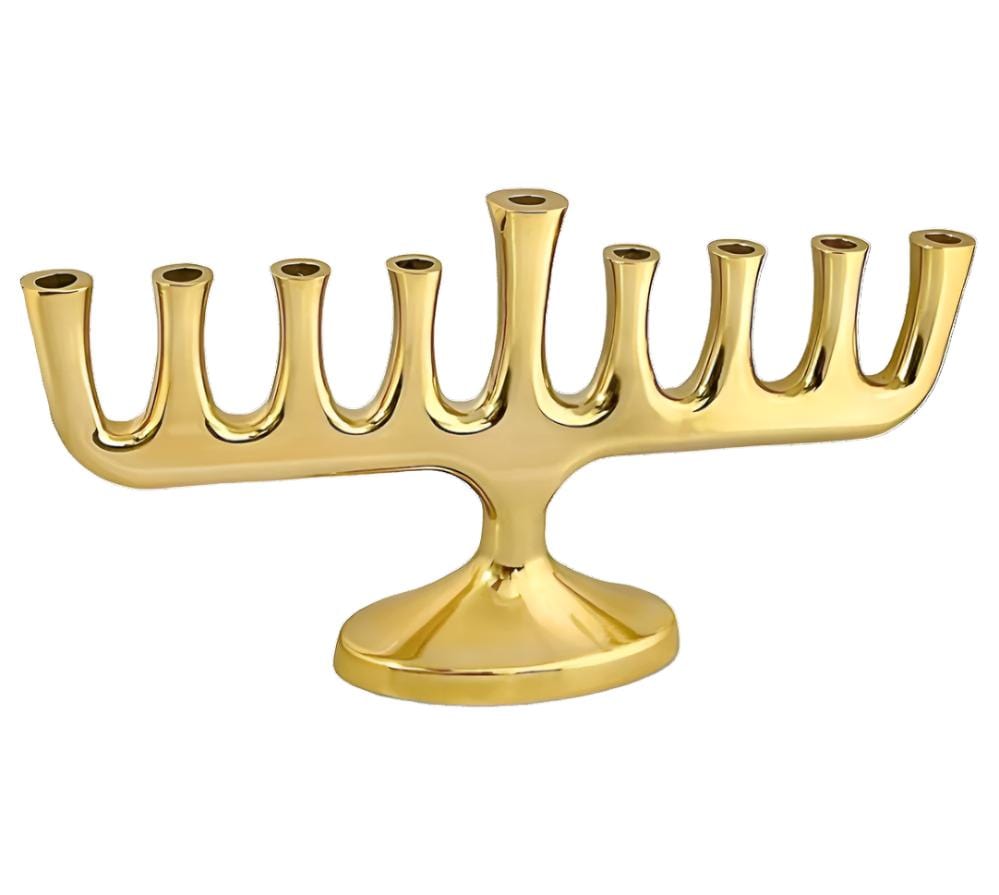 Contemporary Aluminum Menorah - Gold、mySite、topwebapps