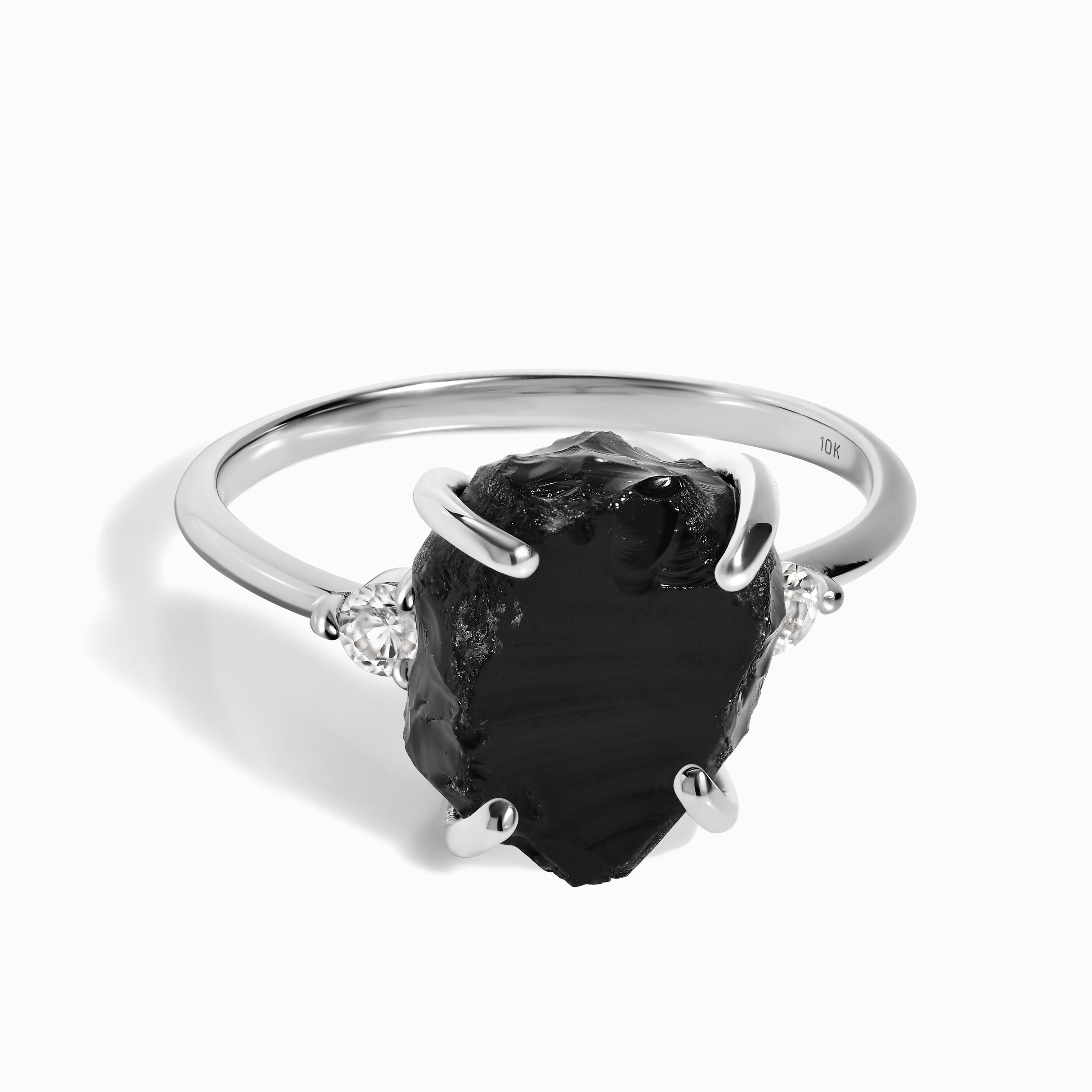Black Obsidian Diamond Ring - Raw Allure、mySite、hinf8tx79