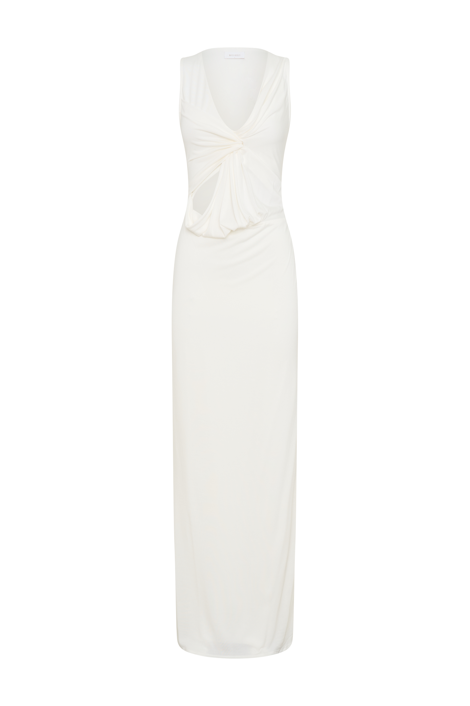 Kassidy Peached Jersey Maxi Dress - Ivory、mySite、solidvoid