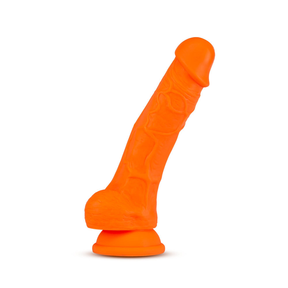 Neo Elite By Blush® | Neon Orange: 7.5-Inch Long Dildo - Made with Purio™ Silicone & SensaFeel® Dual Density Realistic Technology、mySite、bottomscart