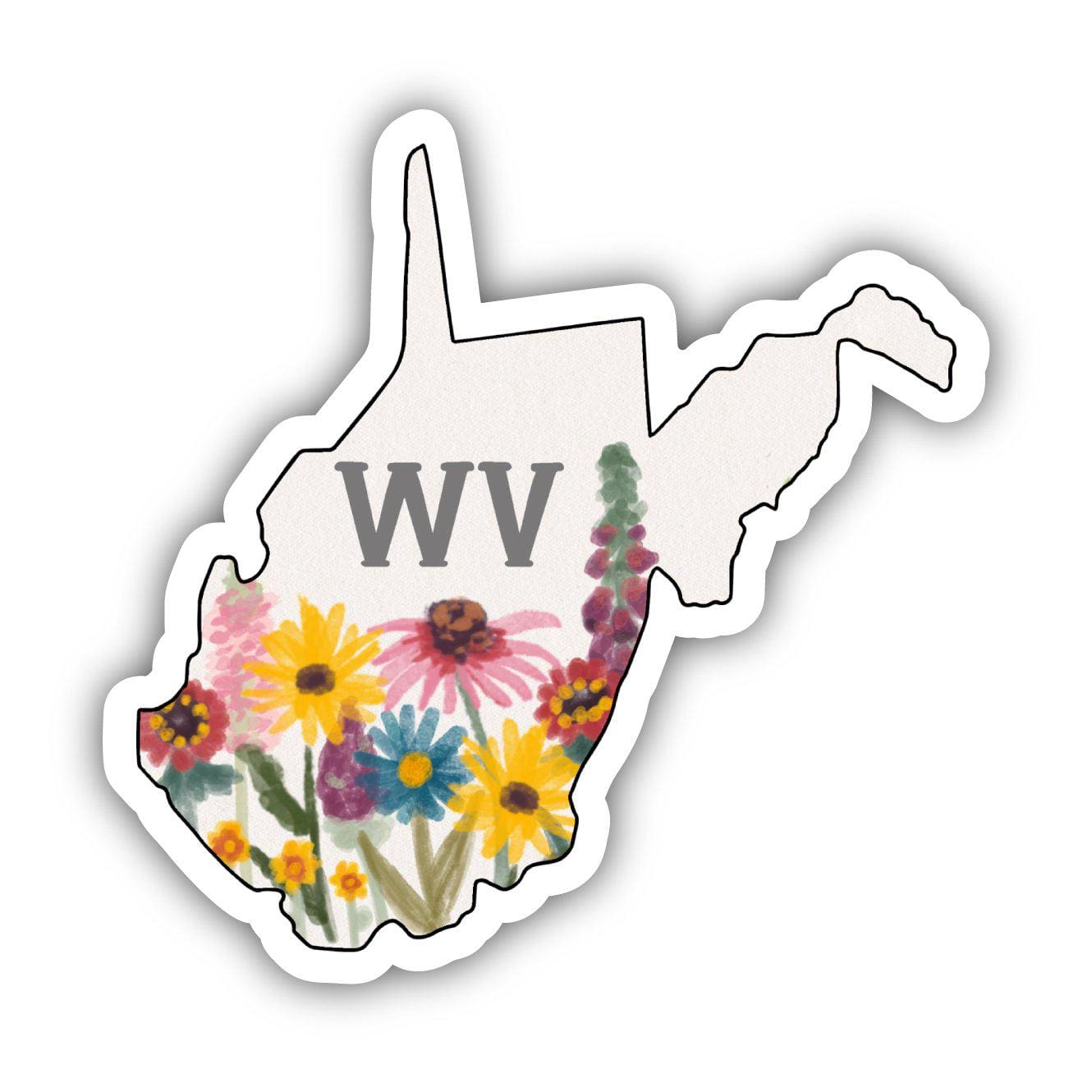  West Virginia Painterly Pattern Sticker、mySite、elrpsem3k