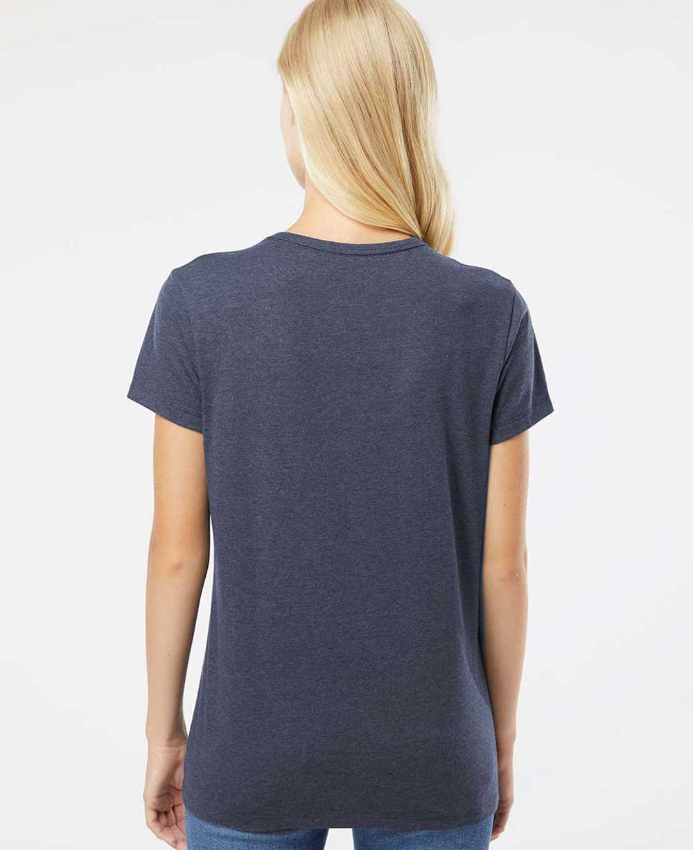 Karma Women's Heather Blue Recycled T-Shirt、mySite、topwebapps