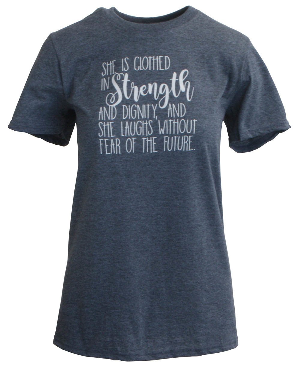 She is Clothed with Strength and Dignity Women’s T-Shirt、mySite、topwebapps