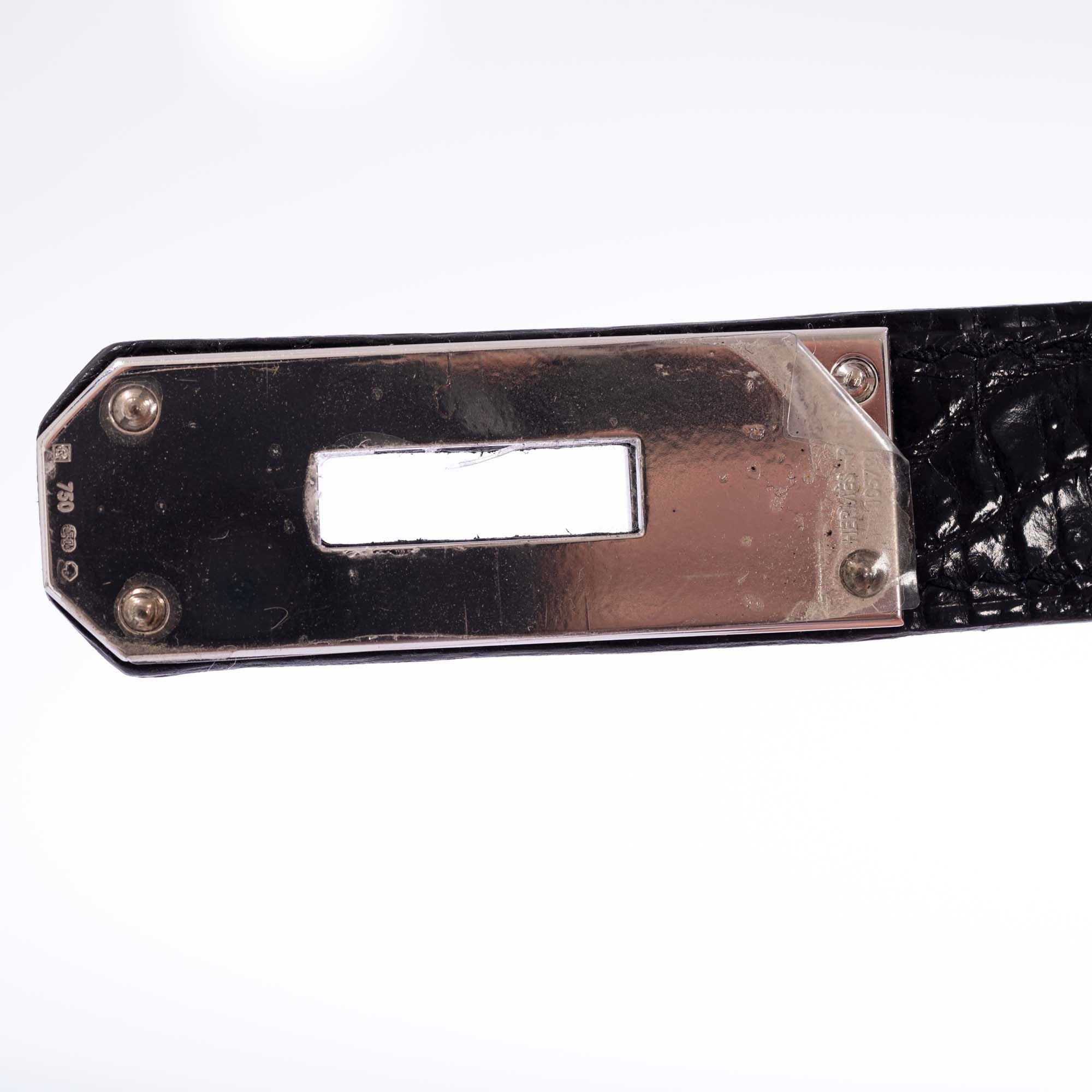 Hermès Birkin 35 Black Shiny Porosus Crocodile 18K White Gold and Diamond Hardware、mySite、garminoutage.com