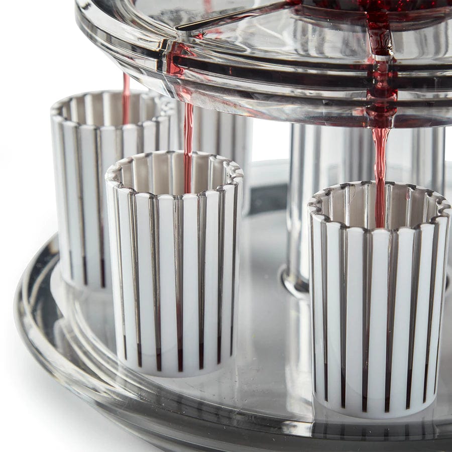 Acrylic Kiddush Wine Fountain Set - Smoke/White、mySite、topwebapps