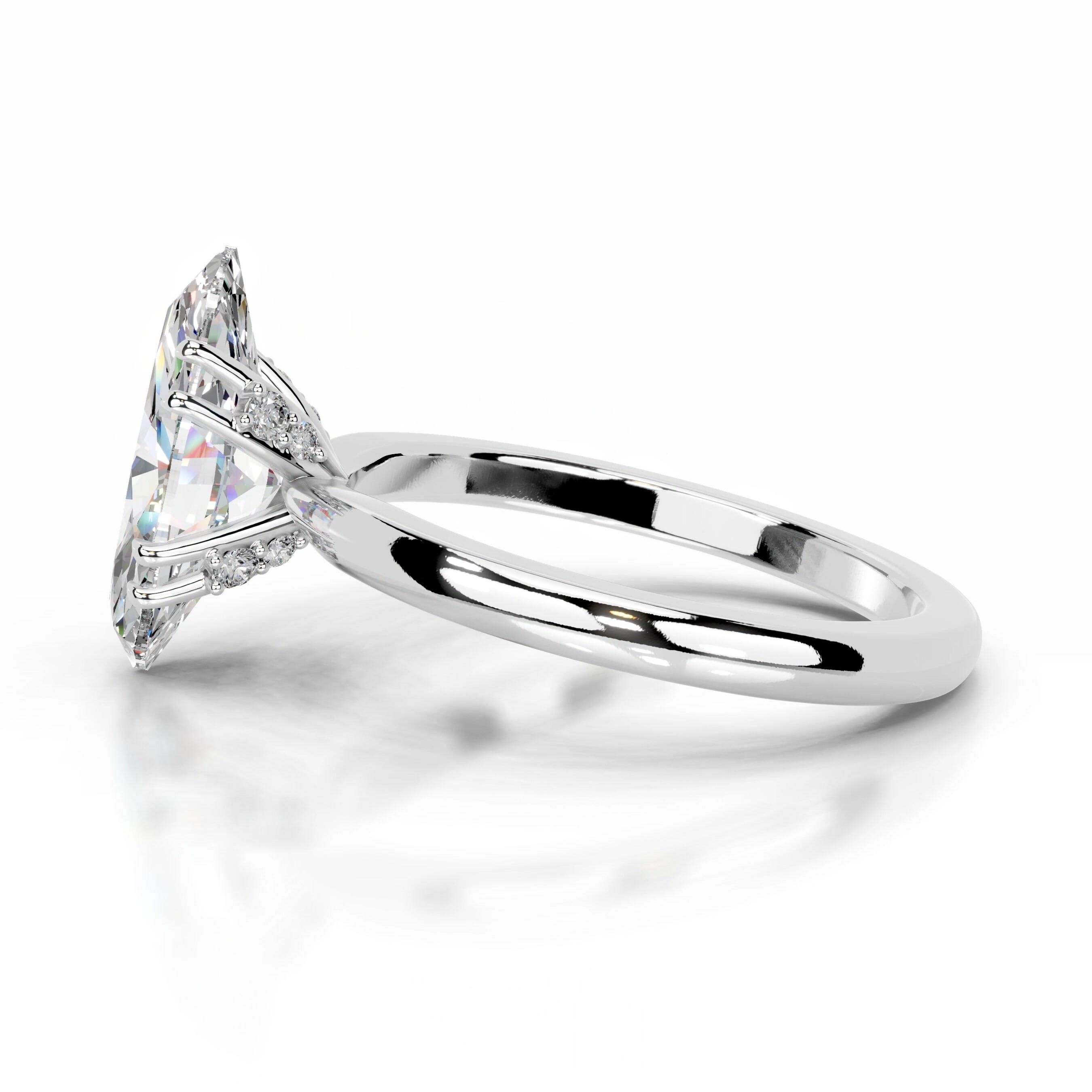 Badia Moissanite & Diamond Ring - 18K White Gold、mySite、hinf8tx79