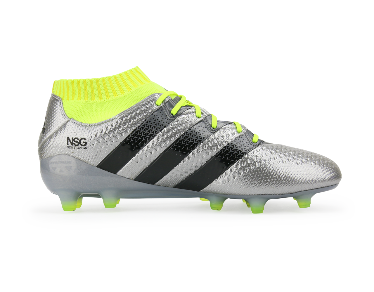 adidas Men's ACE 16.1 Primeknit FG/AG Silver Metalic/Core Black/Solar Yellow、mySite、bottomscart