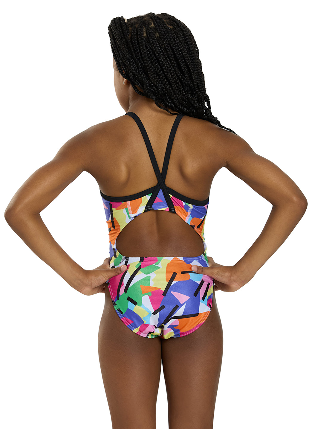 Sporti HydroLast Electric Pop Thin Strap One Piece Swimsuit (22-40)、mySite、noshort