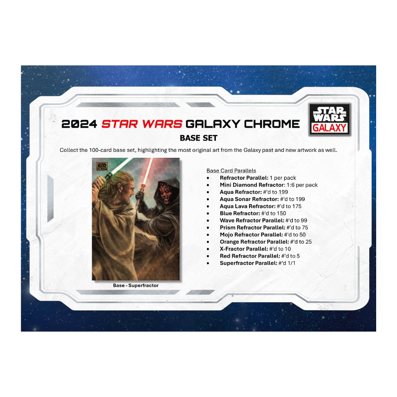 2024 Topps Star Wars Chrome Galaxy Hobby Box、mySite、waistdrama
