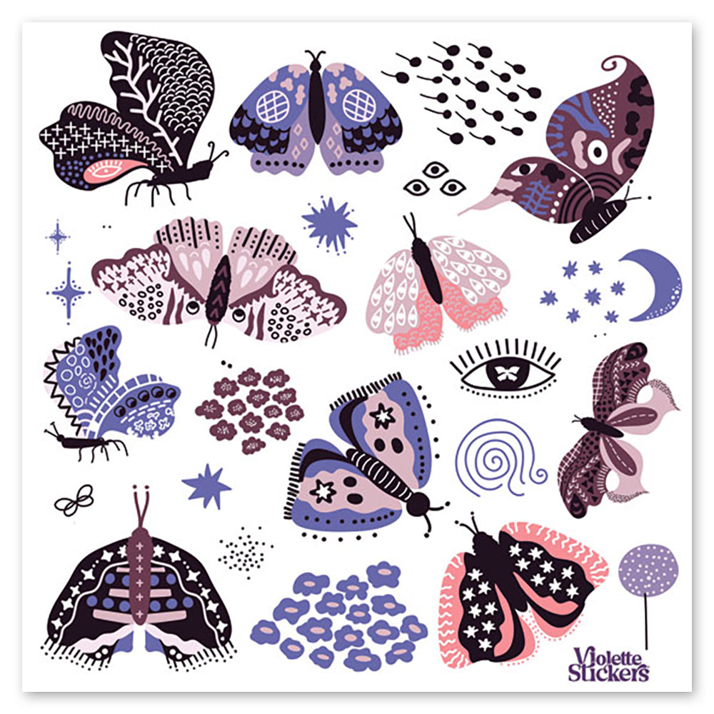  Purple Moths Stickers、mySite、ghnorth
