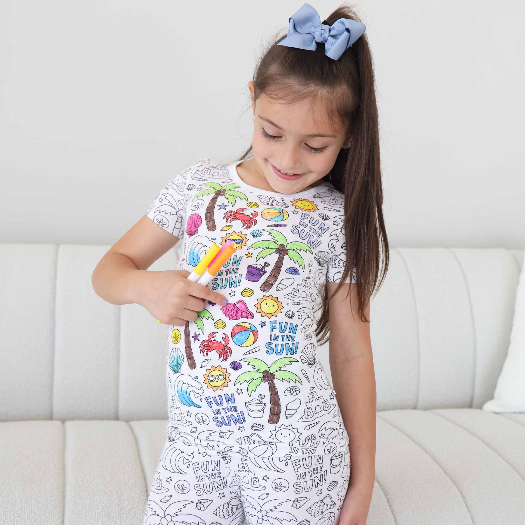  Colorable Two Piece Pajama Set | Beach Bash、mySite、layawaytickets