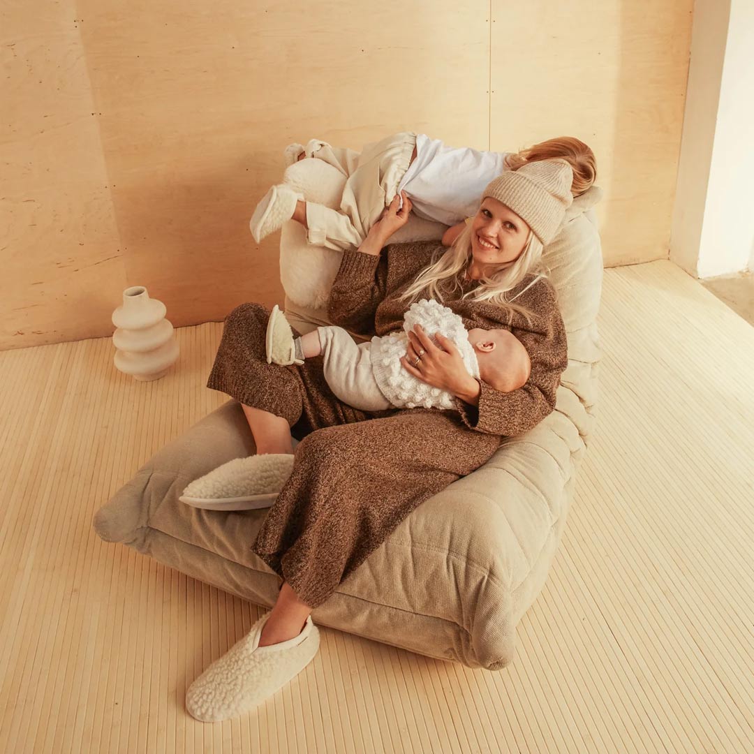  BINIBAMBA Merino Sheepskin Baby Booties - Milk、mySite、merchandisen