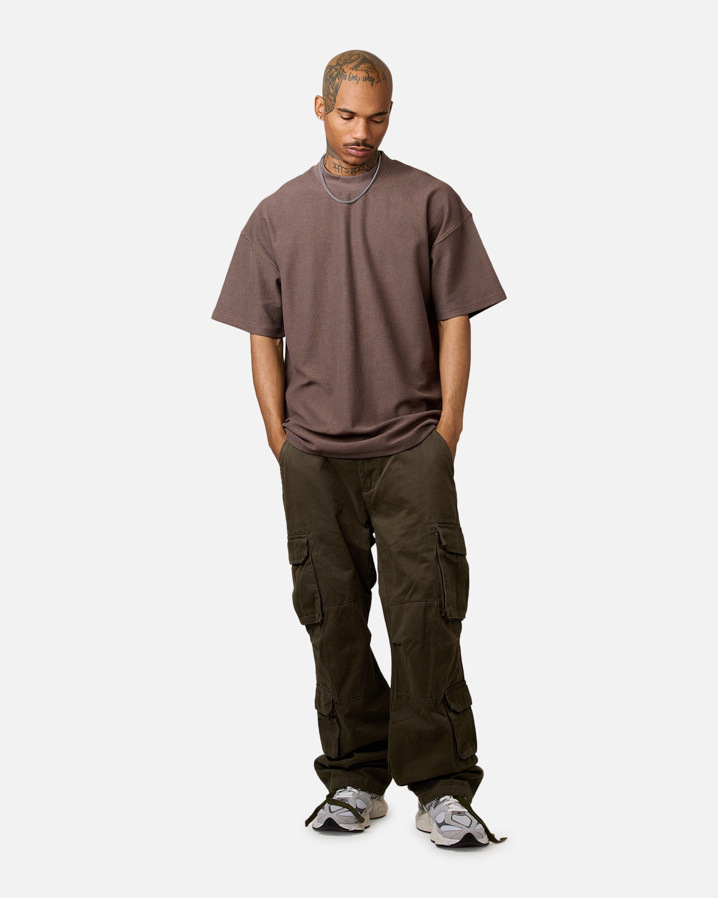 Carre Terry Oversized T-Shirt Brown、mySite、zt4zffjzw