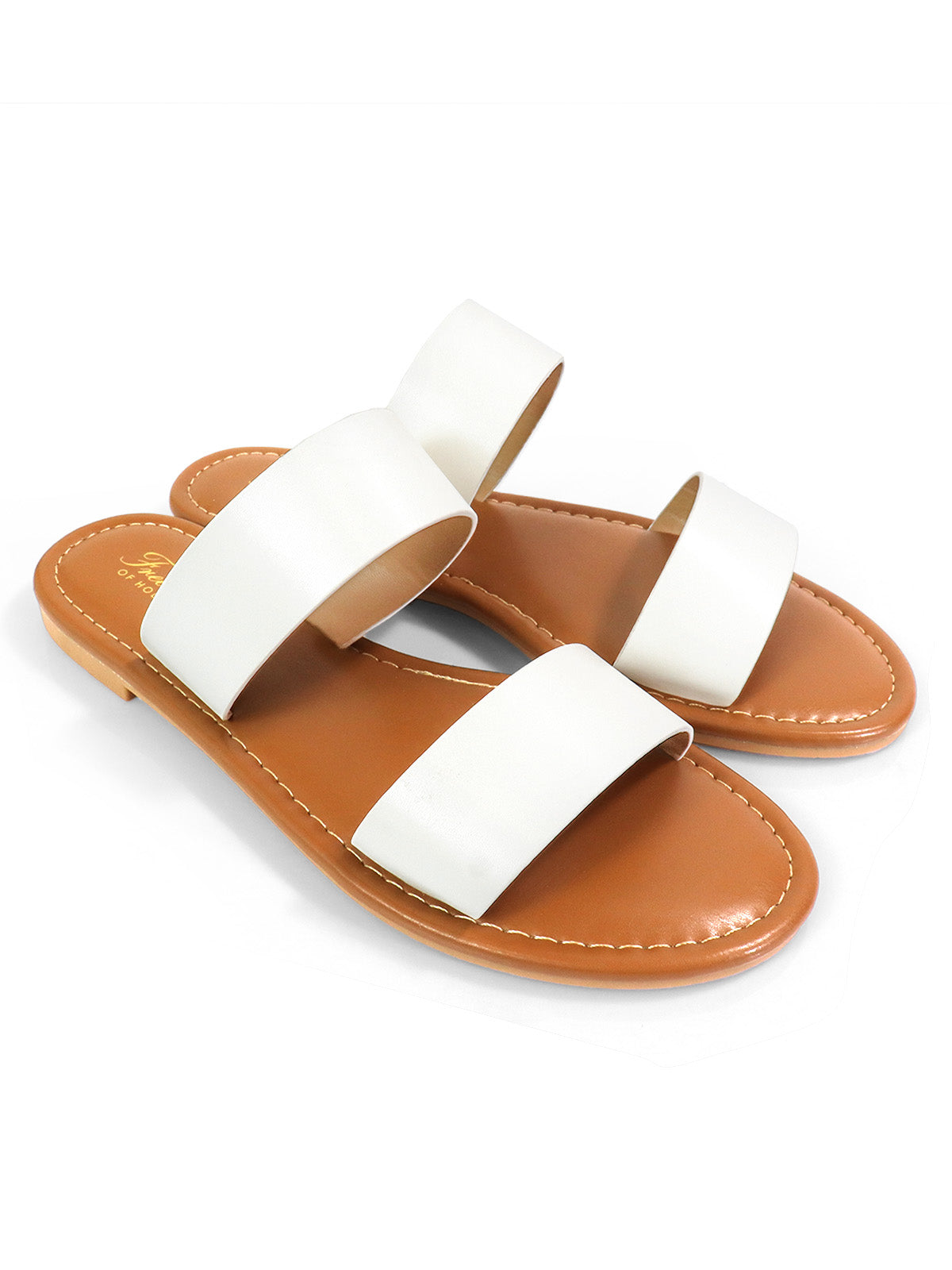 Janelle Double Band Flat Sandal、mySite、bengalsvssteelers