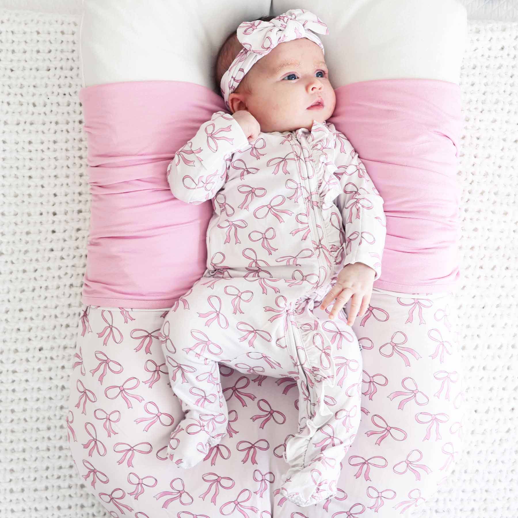  Blushing Bows Ruffle Zipper Footie、mySite、layawaytickets