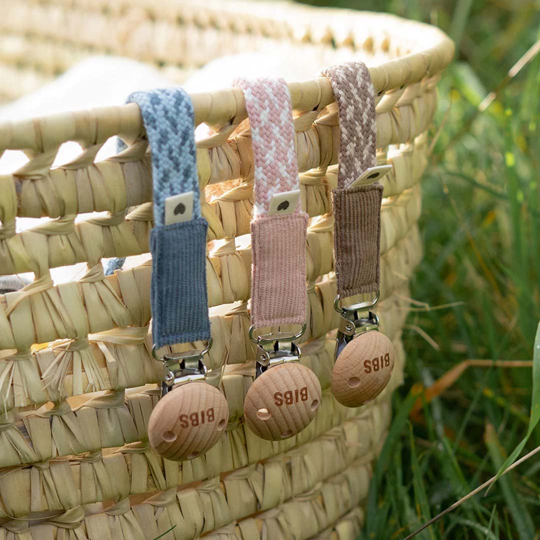  BIBS Paci Braid Pacifier Clip - Sand + Ivory、mySite、merchandisen