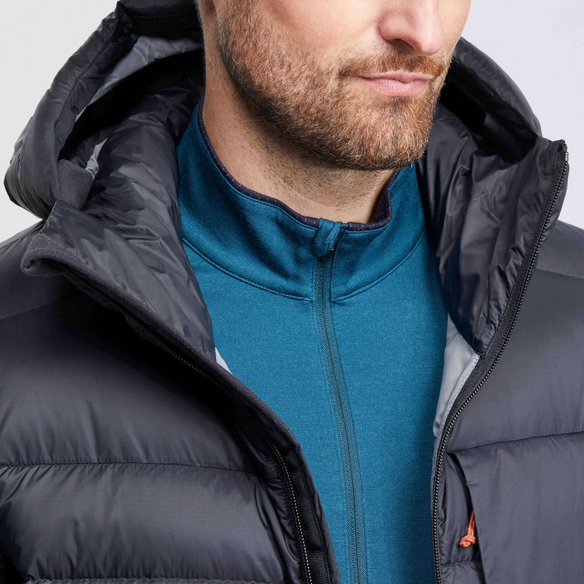 Forclaz Men's mountain and Backpacking padded and hooded jacket - MT500 14°F