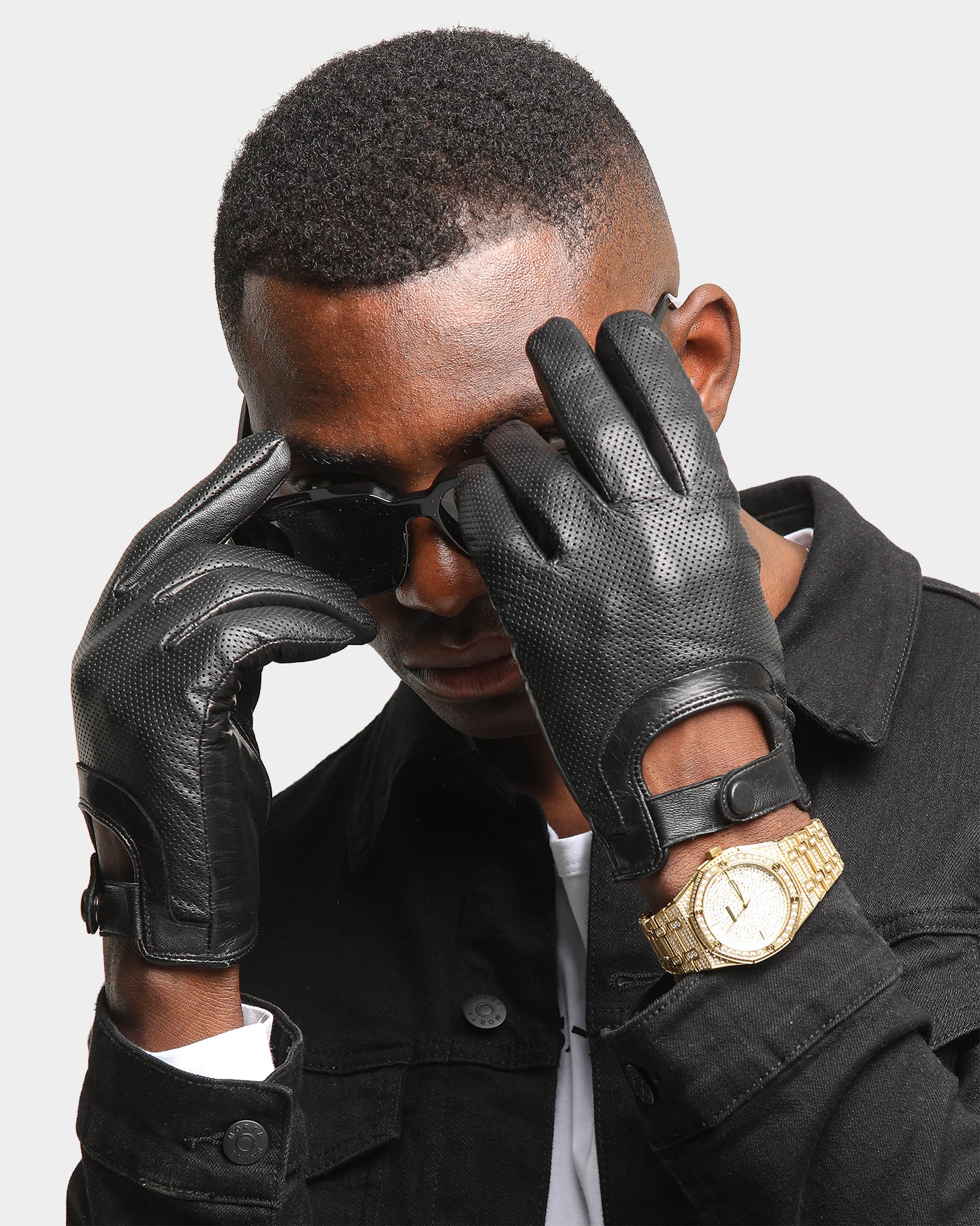 Saint Morta Men's Genuine Leather Gloves Black、mySite、zt4zffjzw