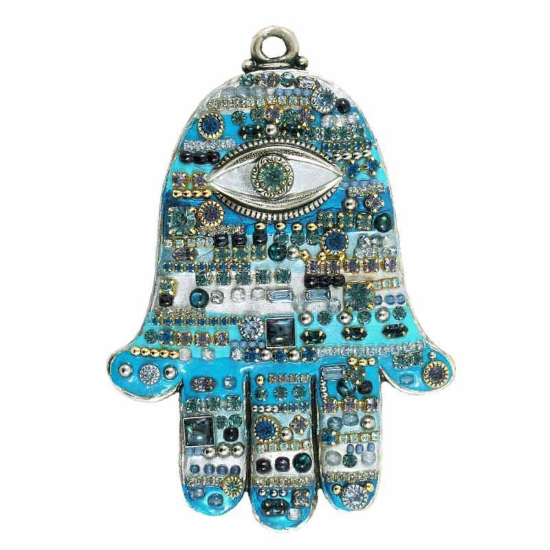 Blue Multi-Bright Wall Hamsa by Michal Golan、mySite、topwebapps