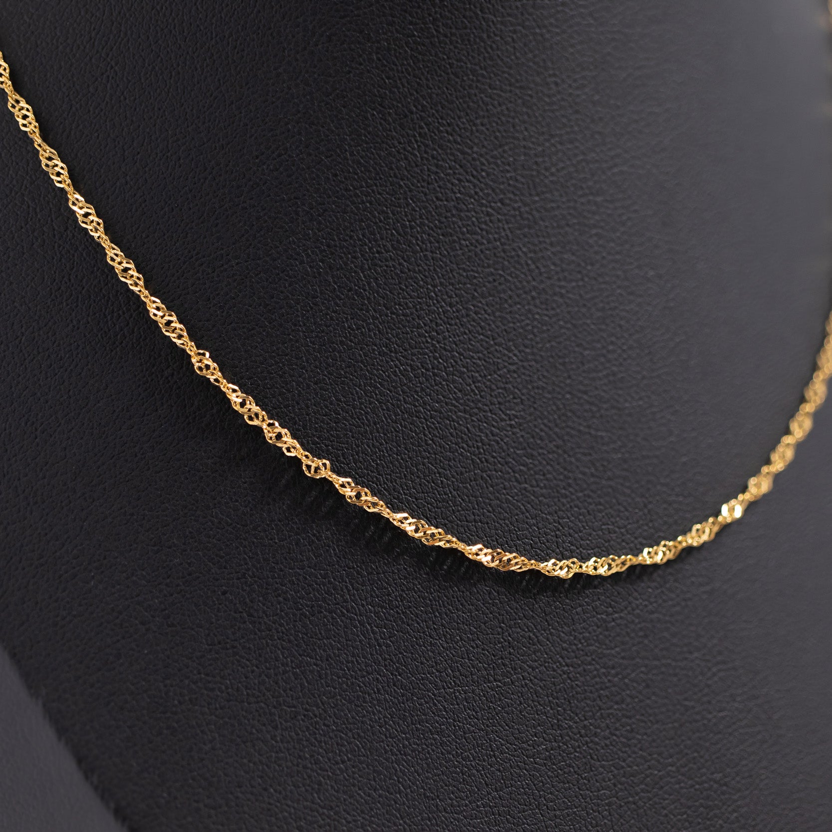 18K Gold PVD Stainless Steel Singapore Chain Necklace / CHN0095、mySite、dreamappss
