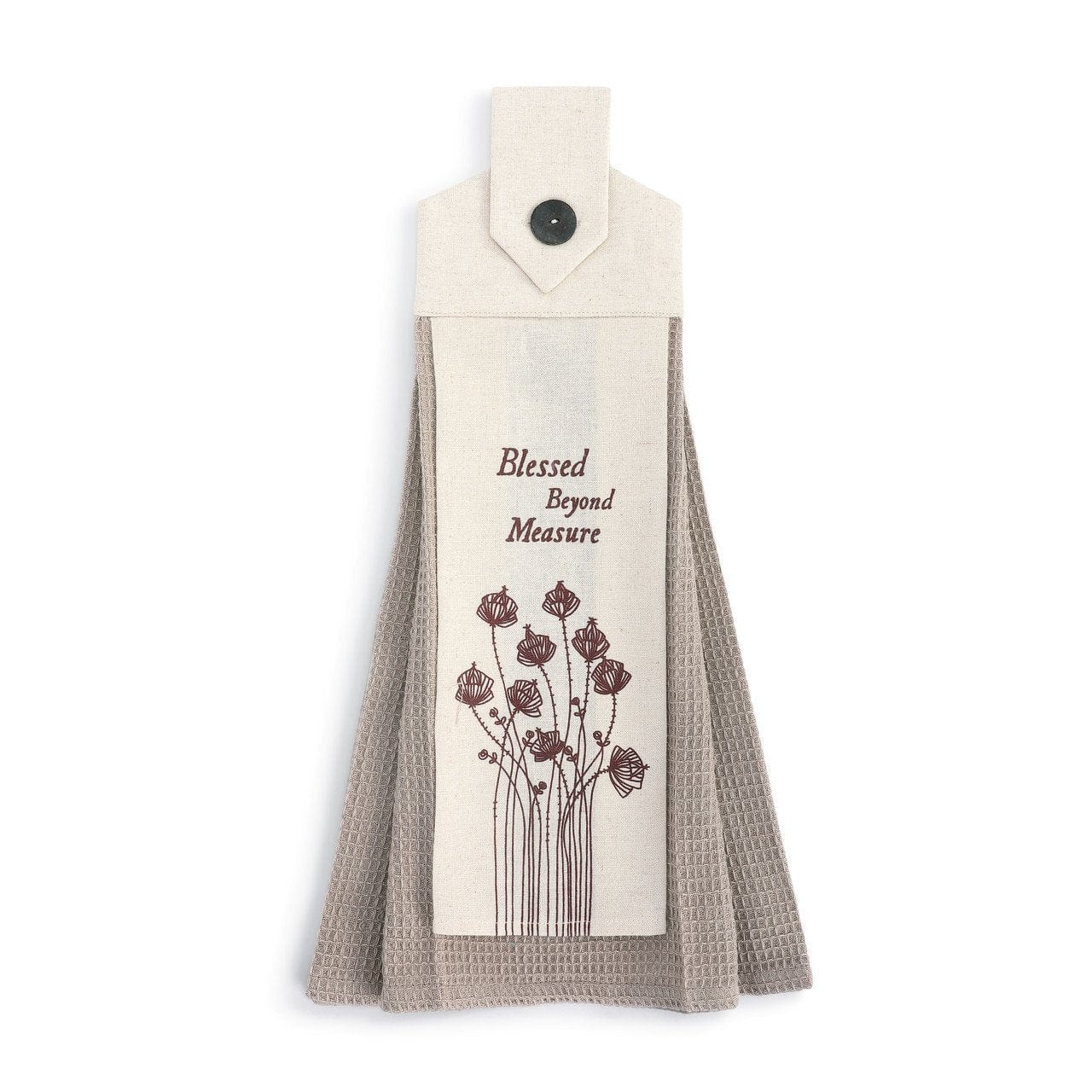 Blessed Beyond Button Loop Tea Towel、mySite、g9winljtr