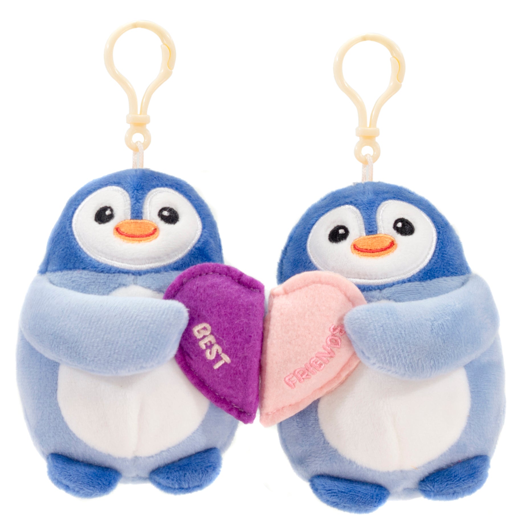 Besties Blue Penguins with Magnet Heart 5.5IN、mySite、g9winljtr