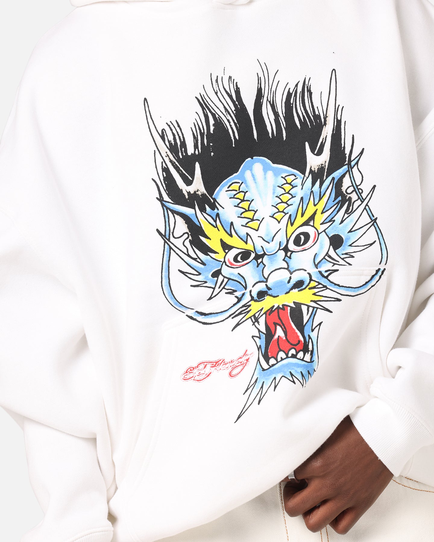 Ed Hardy Blue Dragon Hoodie White、mySite、zt4zffjzw