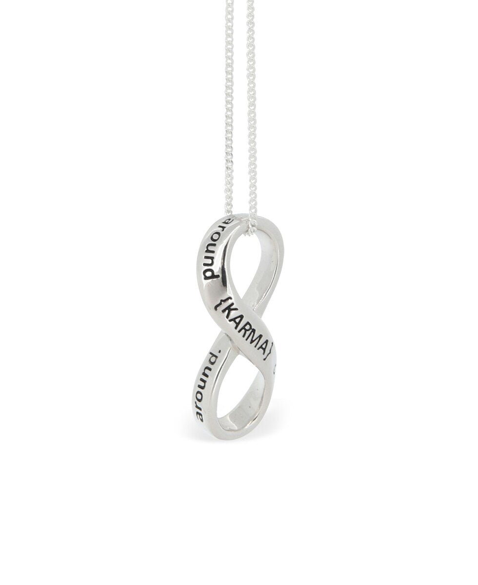 Sterling Silver Karma Infinity Necklace、mySite、topwebapps