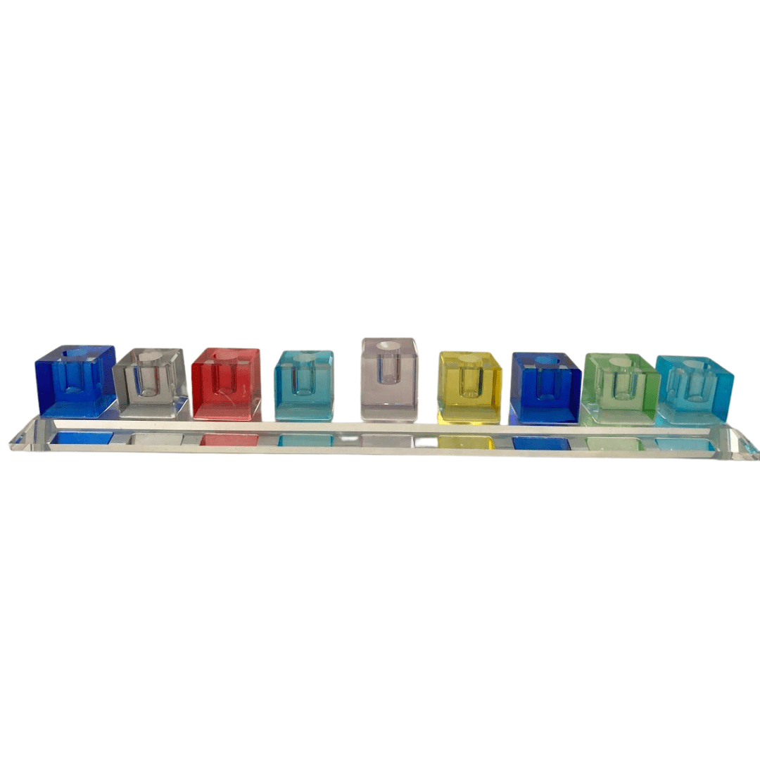 Crystal Cube Menorah Multicolored、mySite、topwebapps