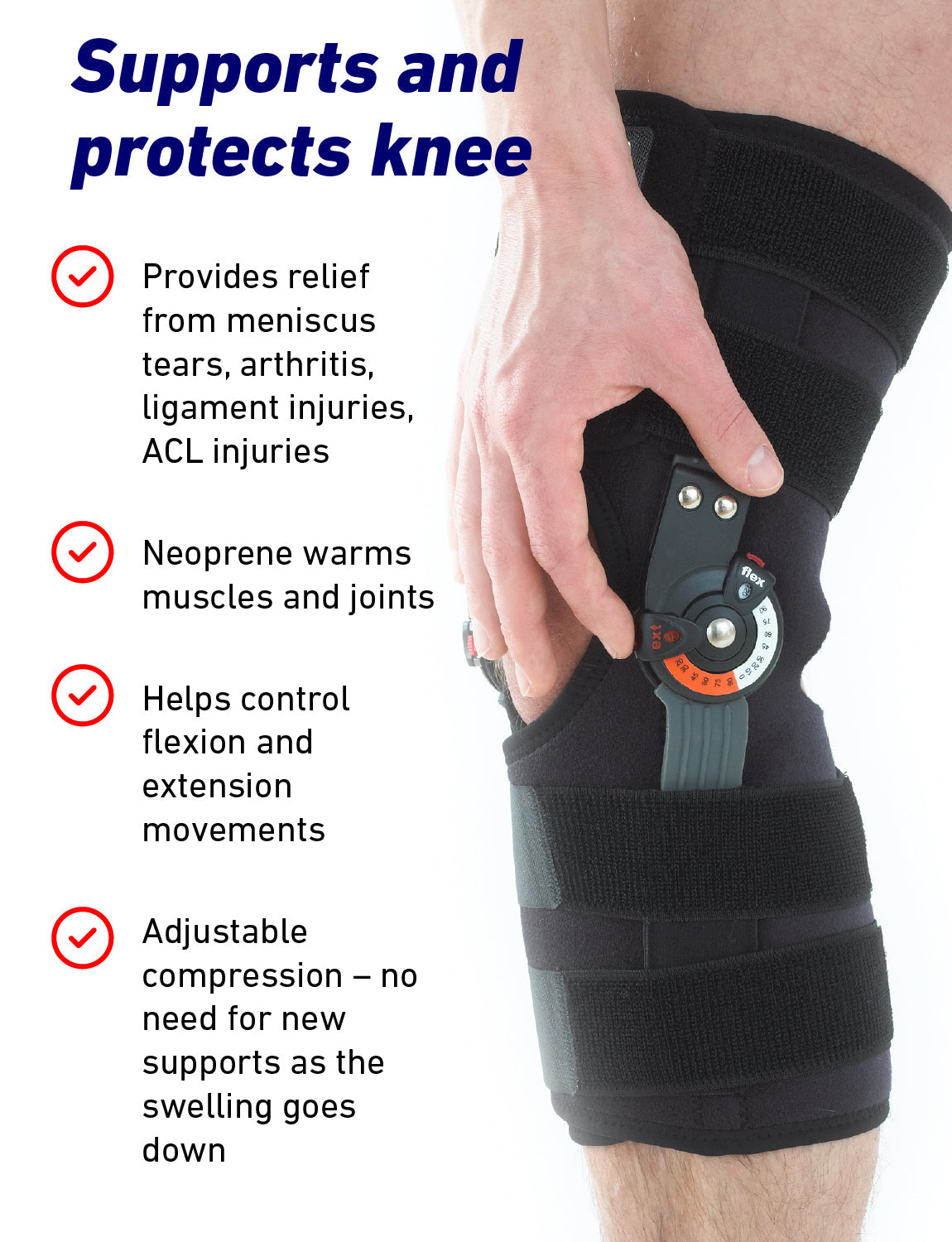  Adjusta Fit Hinged Open Knee Brace、mySite、preschool7hills